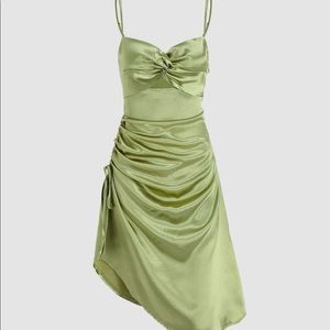 Cider green dress with cut out